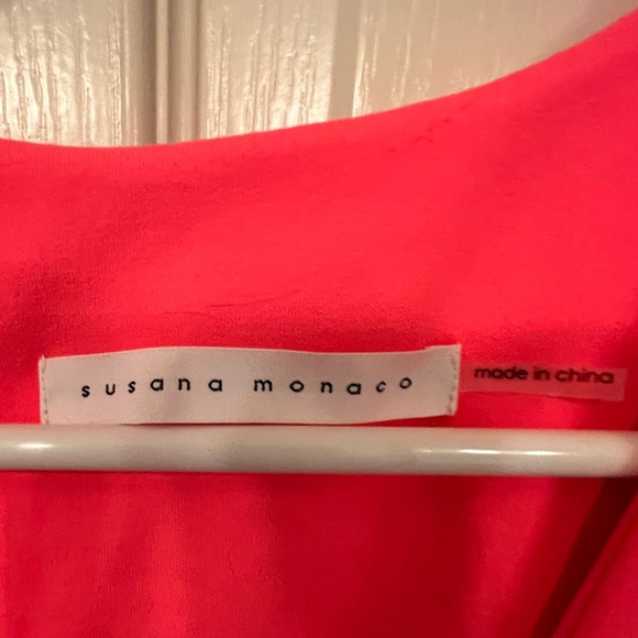 NWT Susana Monaco neon sleeveless dress with angled hem, size small - Picture 5 of 6